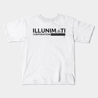 Illunimati Corporation Black Logo Kids T-Shirt